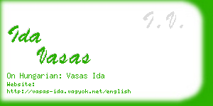 ida vasas business card